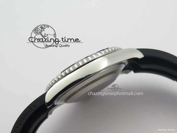 0418 ModernLook Yacht-Master 116655 SS JF Best Edition Ceramic Bezel On Rubber Strap SA 3850